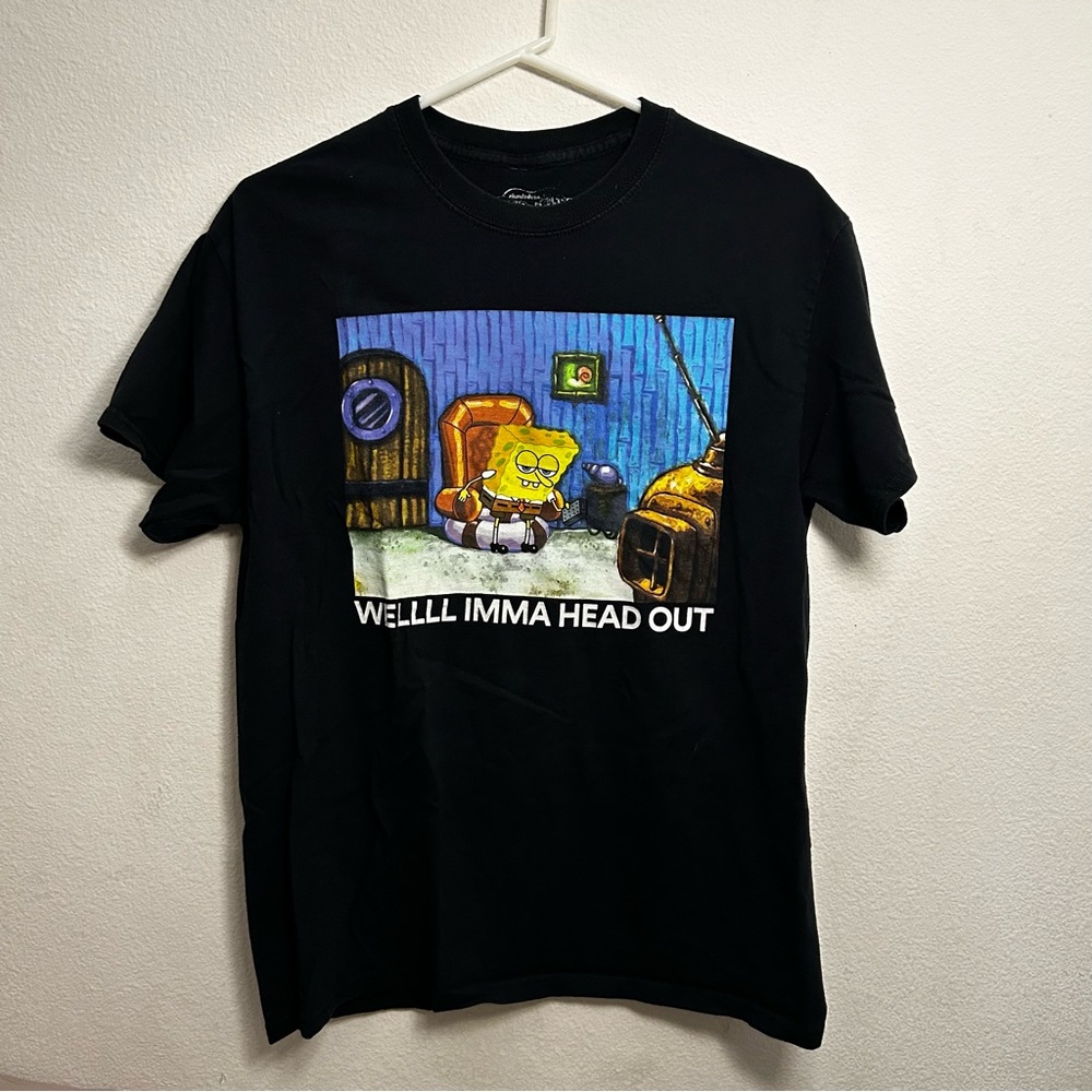 Black SpongeBob Meme graphic tshirt